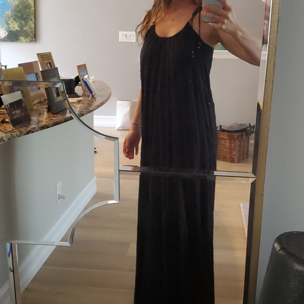 Black J Crew Maxi dress with pockets